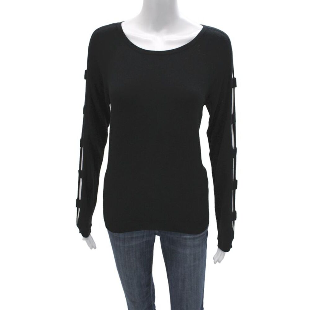 Acrobat Unisex Pullover Black Sweater Long Sleeve Round Neck 60% Cotton Size M